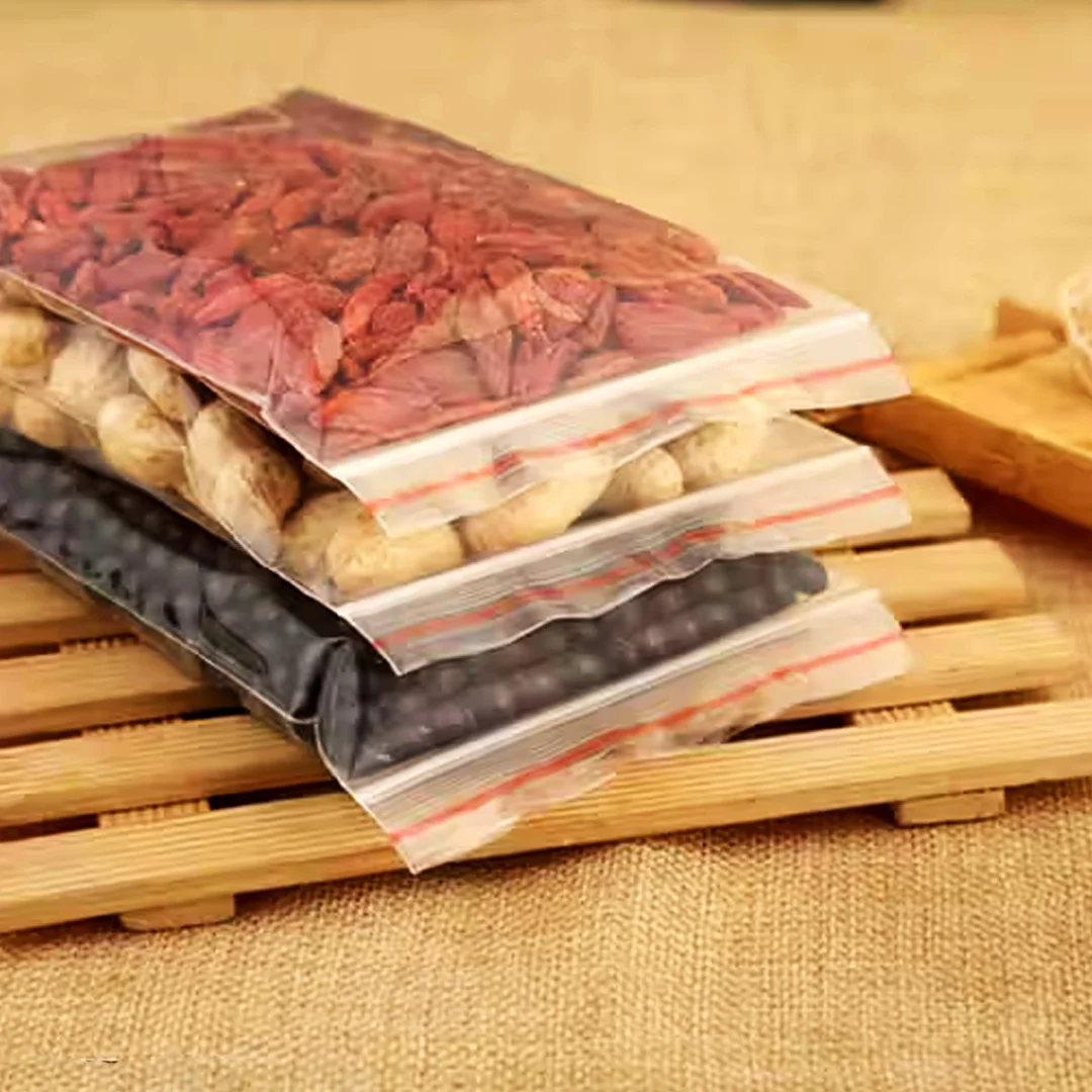 Ziplock Pouch Reusable & Resealable Zipper Bags for Storage | 56 Micron, Food & Non-Food Items |Freezer & Food Safe, Transparent Storage Bags for Jewellery, Small Items & More image 2