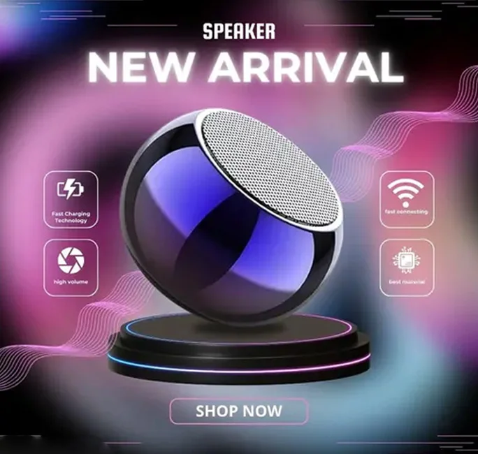 Mini Portable Wireless Bluetooth Speaker with HD Sound & Deep Bass | Pocket-Sized Rechargeable Speaker for Mobile| Laptop, and Travel Use image 2