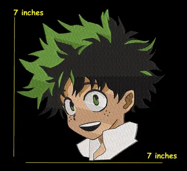 Japanese Anime Cartoon Boy Green Hair Embroidery Patch for T Shirt Hoodie Cap Jacket Denim Sweatshirt DIY Craft Custom Fashion Projects 1 Piece thumbnail 1