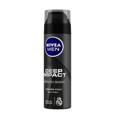 NIVEA MEN Deep Impact Smooth Shave Shaving Foam 200ml – Black Carbon Formula for Comfortable, Close Shaving Experience thumbnail 2