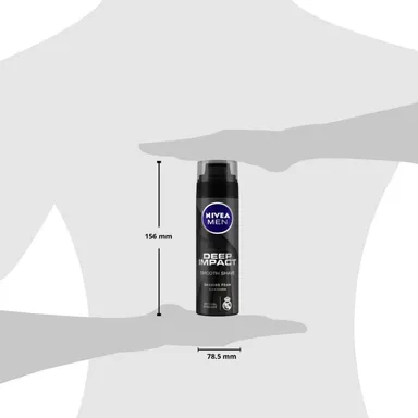 NIVEA MEN Deep Impact Smooth Shave Shaving Foam 200ml – Black Carbon Formula for Comfortable, Close Shaving Experience thumbnail 3
