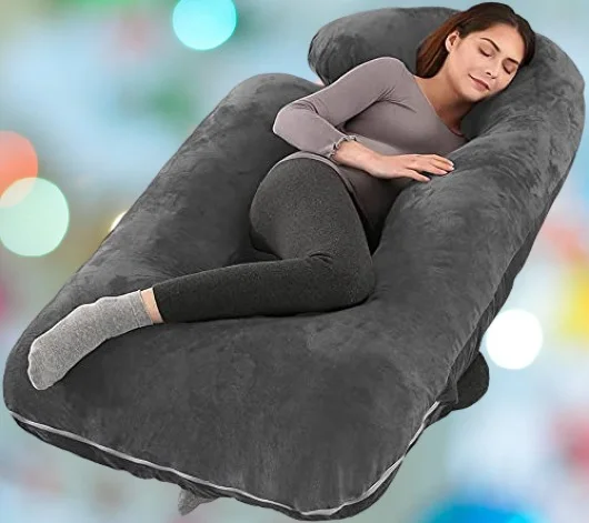 Tross Comfort J-Shape Pregnancy Pillow | Full Body Support for Back, Belly & Legs | Maternity Sleeping Cushion for Moms image 2