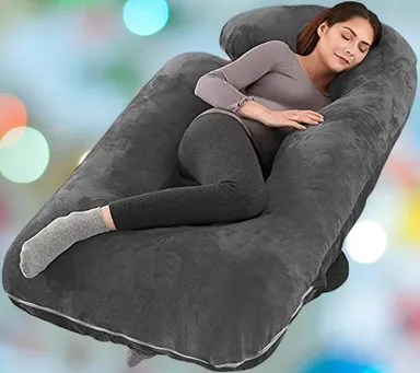Tross Comfort J-Shape Pregnancy Pillow | Full Body Support for Back, Belly & Legs | Maternity Sleeping Cushion for Moms thumbnail 1