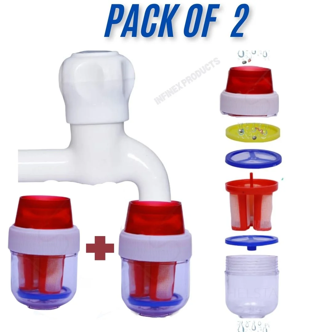 Water Filter & Hard Water Softener with Cock Attachment | Hard Water Purifier for Kitchen & Bathroom | Universal Multicolor Faucet Filter | Reusable & Easy to Install image 1