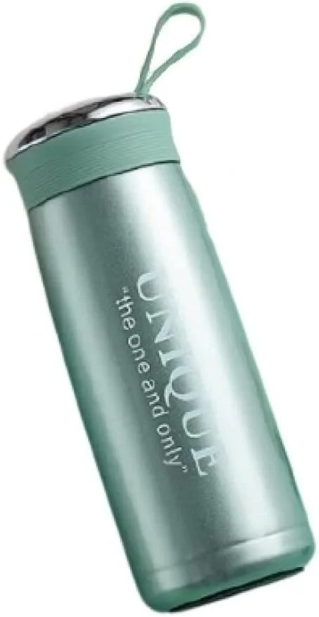 Stainless Steel Vacuum Insulated Water Bottle 350ml Green Leakproof Lid Portable Double Wall Eco Friendly Thermo Flask for Travel Office Kids Hot Cold Drinks image 3