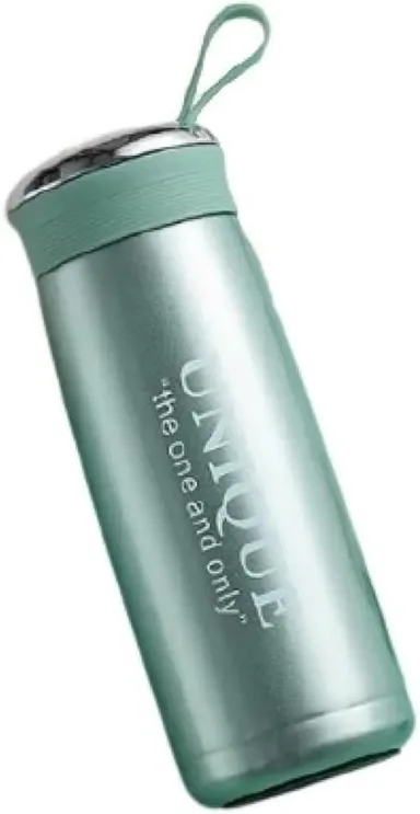 Stainless Steel Vacuum Insulated Water Bottle 350ml Green Leakproof Lid Portable Double Wall Eco Friendly Thermo Flask for Travel Office Kids Hot Cold Drinks thumbnail 2