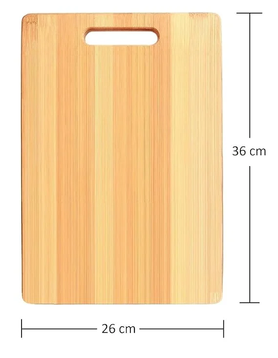 Wooden Chopping Board with Wood Handle, Multipurpose Cutting Board for Vegetables, Fruits & Cheese, for Kitchen Use, BPA Free, Eco-Friendly, Anti-Microbial (Pack of 1) image 2