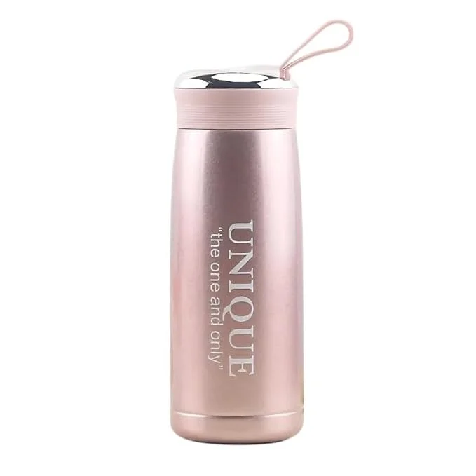 350ml Pink Stainless Steel Vacuum Insulated Flask Bottle for Hot |Cold Drinks Travel Office Kids Leak Proof Thermos, Double Wall Water Bottle India image 2