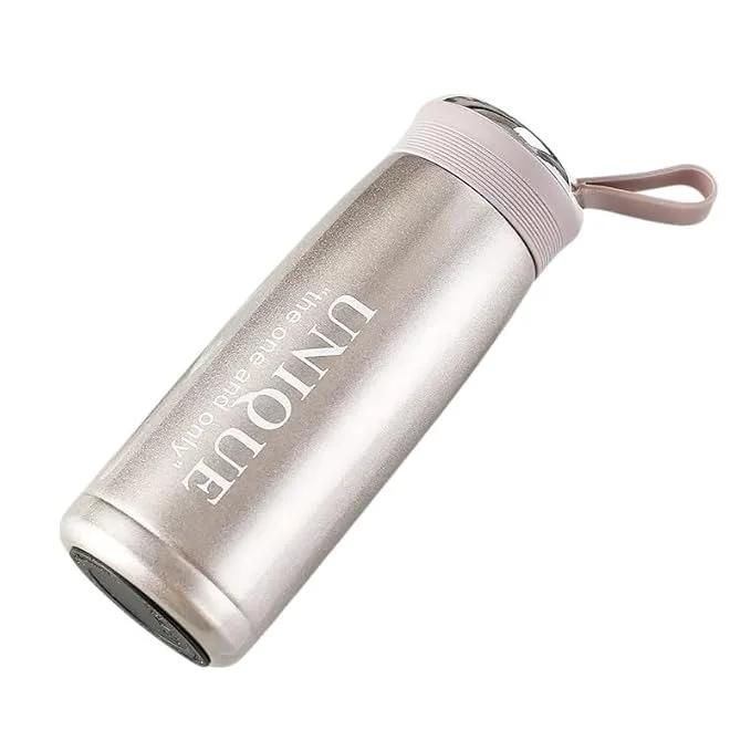 350ml Pink Stainless Steel Vacuum Insulated Flask Bottle for Hot |Cold Drinks Travel Office Kids Leak Proof Thermos, Double Wall Water Bottle India image 3