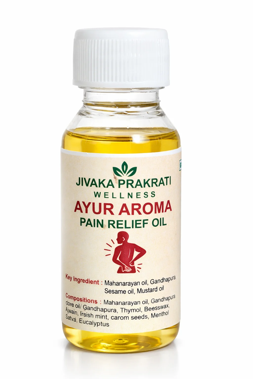 Ayur Aroma Pain Relief Oil 50ml with Mahanarayan Oil & Gandhapura | Ayurvedic Muscle & Joint Pain Relief Oil with Sesame & Mustard Oil image 1