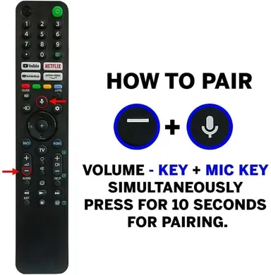 Premium Bluetooth Voice Command Remote Control Compatible with Sony Bravia RMF-TX520P | Works with A80J X80J X85J X90J X95J Series Smart 4K Google TV LED UHD TVs with 2 AAA Batteries Included thumbnail 1