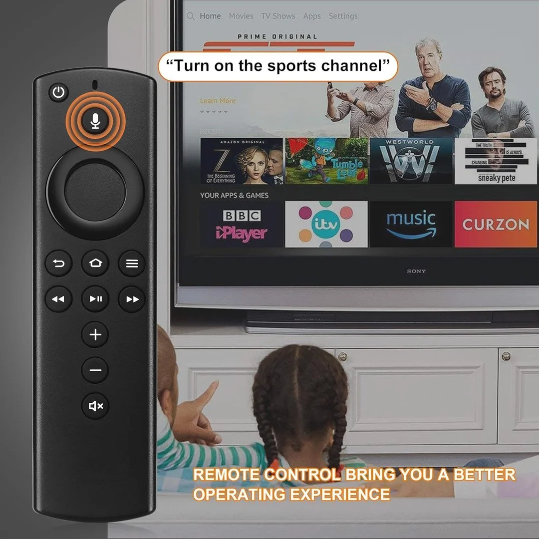 Original Remote Control Compatible with Amazon Voice Fire TV Stick 2nd Generation with Alexa Voice Search Buttons for HD Streaming Media Player image 1