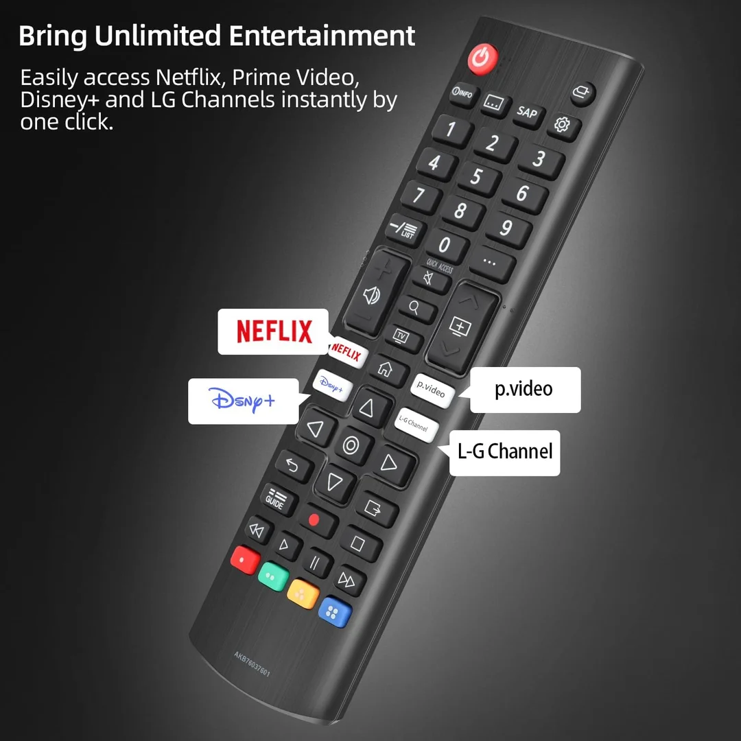 LG Universal TV Remote Control Compatible with All LG LED OLED LCD WebOS Smart 4K 8K HDR TVs with Prime Video Netflix Disney+ Hot Keys image 3
