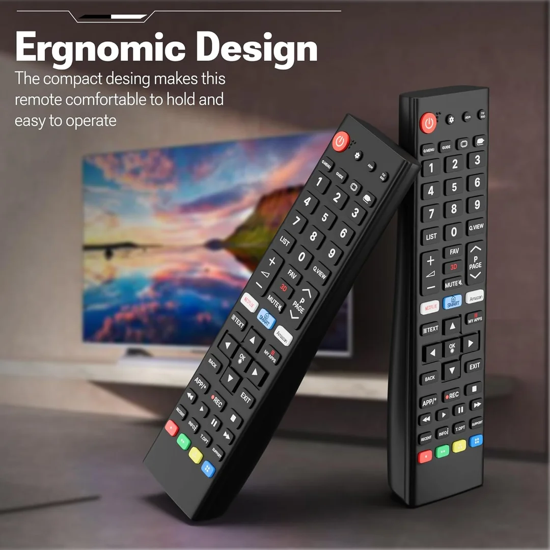 Universal LG Smart TV Remote AKB75095303 Compatible with LED OLED LCD UHD Plasma Android TV, Hot Keys, Ergonomic Infrared Replacement Remote image 3