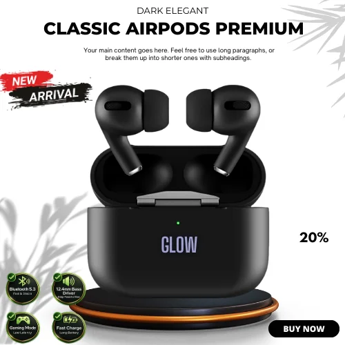Wireless AirPods Style Bluetooth Earbuds with Charging Case Touch Control Deep Bass Noise Isolation Long Battery Life for Android iOS India image 1