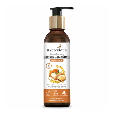 Body Lotion for Dry Skin 200ml Vitamin E Enriched Deep Nourish 24h Moisturisation Unisex Hydrating Skin Moisturiser with Natural Honey Almond Extracts thumbnail 0