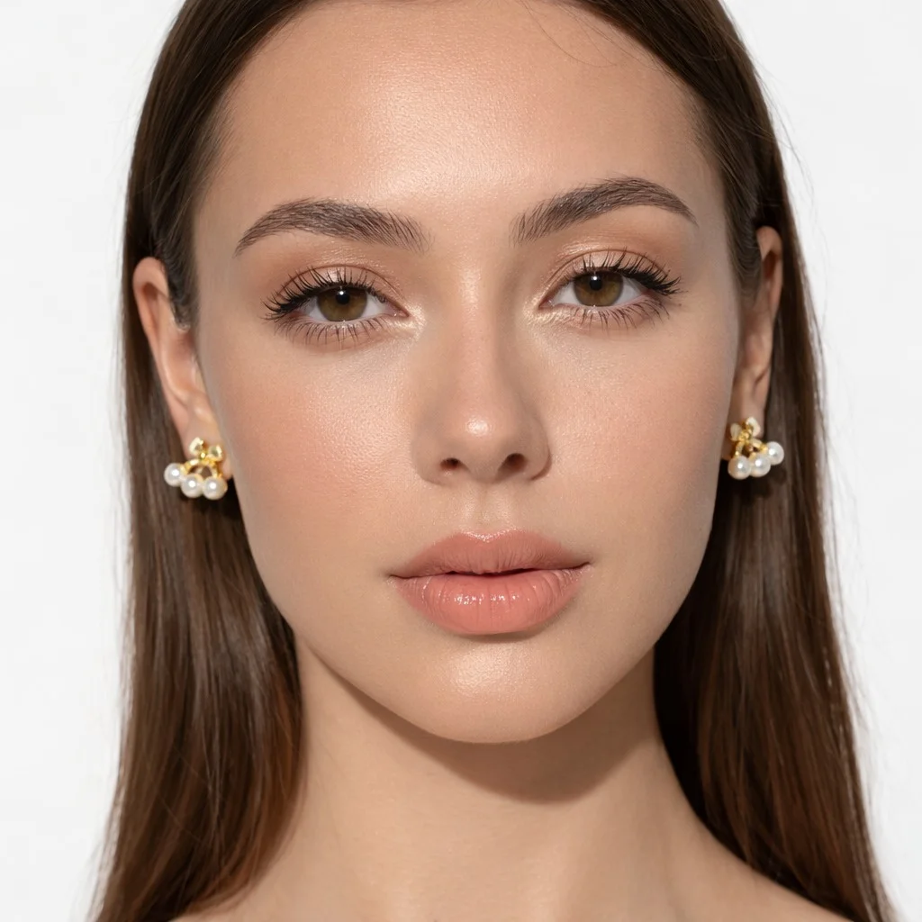 Floral Design Imitation Pearl Drop Earrings for Women Daily Wear Lightweight Fashion Jewellery image 5