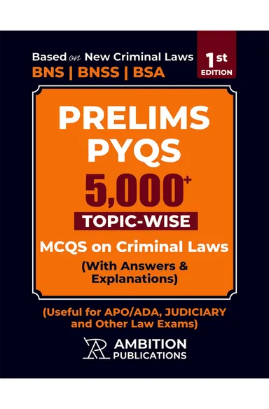 Prelims PYQs on New Criminal Laws – 5,000+ Topic-Wise MCQs (BNS, BNSS & BSA) | 1st Edition thumbnail 0