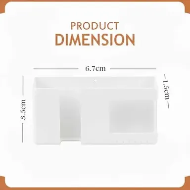Wall-Mounted Remote & Mobile Holder Organizer Rack for TV, AC, Smartphone, Charger, Multipurpose Storage, Space-Saving Home & Office Use in India thumbnail 2