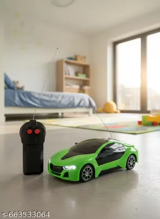 Fast Modern Remote Control Racing Car for Kids Age 4+, 1:20 Scale Electric RC Sports Vehicle with Forward, Backward, Stop Functions, High-Speed Toy Car, Green Plastic Body, LED Lights – Perfect Gift for Boys & Girls image 2