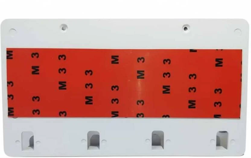 Unique Goods Haven Wall Mounted Mobile Holder with Remote Storage Rack & Key Hooks, No Drill ABS Plastic Phone Stand for Home image 4