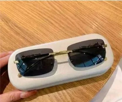 UV Protection Rectangular Riding Sunglasses for Men and Women Black Lightweight Anti Glare Bike Driving Goggles 54mm Frame image 2