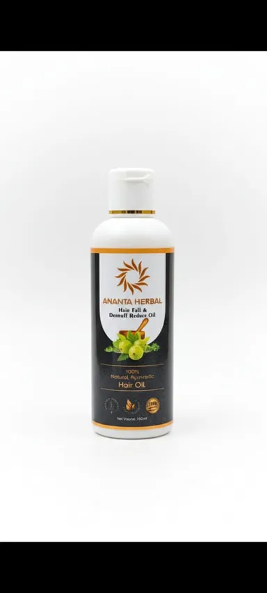 Ananta Herbal Hair Fall & Dandruff Reduce Oil 100 ml Ayurvedic Herbal Hair Growth Oil with Amla Bhringraj Natural Scalp Nourish Reduce Hair Fall & Dandruff Daily Use thumbnail 2