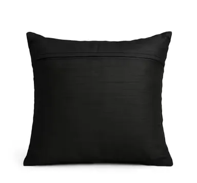 Modern Minimalist Black and Grey Geometric Concentric Circle Decorative Throw Pillow Cushion  thumbnail 1