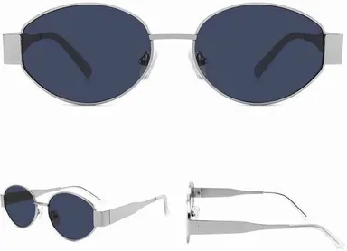 Premium Black Oval UV Protection Sunglasses 54 Size for Men & Women Gradient Lens UV400 Polarised Stylish Eyewear Casual & Outdoor Eye Protection Shades  thumbnail 1