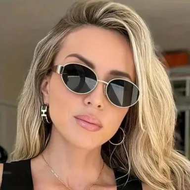 Premium Black Oval UV Protection Sunglasses 54 Size for Men & Women Gradient Lens UV400 Polarised Stylish Eyewear Casual & Outdoor Eye Protection Shades  thumbnail 4