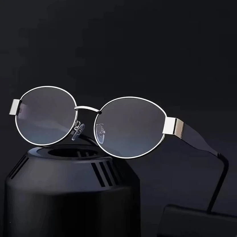 Premium Black Oval UV Protection Sunglasses 54 Size for Men & Women Gradient Lens UV400 Polarised Stylish Eyewear Casual & Outdoor Eye Protection Shades image 1