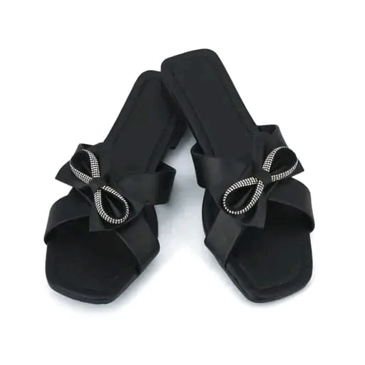 Handmade Black Women’s Ethnic Flat Sandals Chappal | Comfortable Daily Wear Slip-On Flats for Women Casual |Party Footwear India image 1