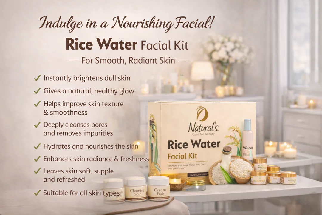 Natural’s Care For Beauty Rice Water Facial Kit 60 g – All Skin Types Skin Brightening Hydrating Spa Kit for Glowing Complexion At Home image 4