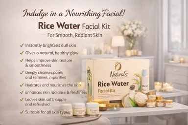 Natural’s Care For Beauty Rice Water Facial Kit 60 g – All Skin Types Skin Brightening Hydrating Spa Kit for Glowing Complexion At Home thumbnail 3