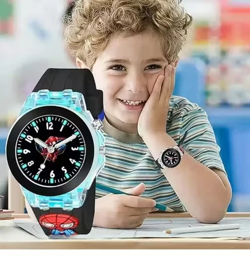 Kids Cartoon 3D Light Watch for Boys & Girls LED Glow Wrist Watch Adjustable Strap Fun Design Gift for Children image 1