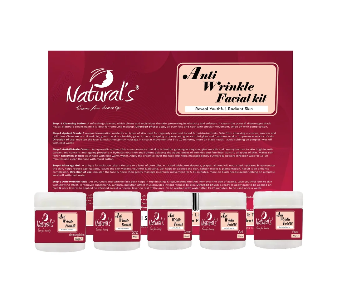 Natural's Care For Beauty Anti-Wrinkle Facial KIt /Reveal Youthful, Radiant Skin For All Skin Types|Pack Of 1 50g image 3