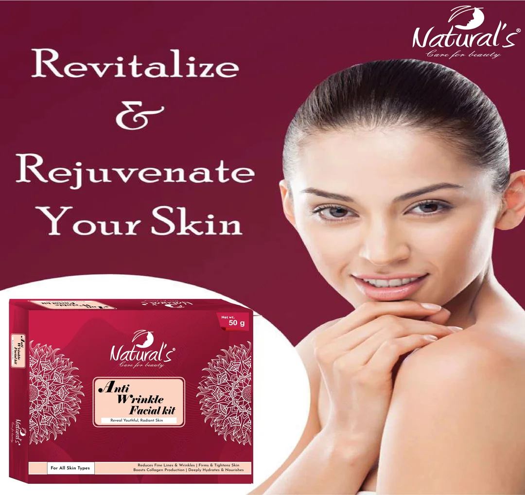 Natural's Care For Beauty Anti-Wrinkle Facial KIt /Reveal Youthful, Radiant Skin For All Skin Types|Pack Of 1 50g image 4