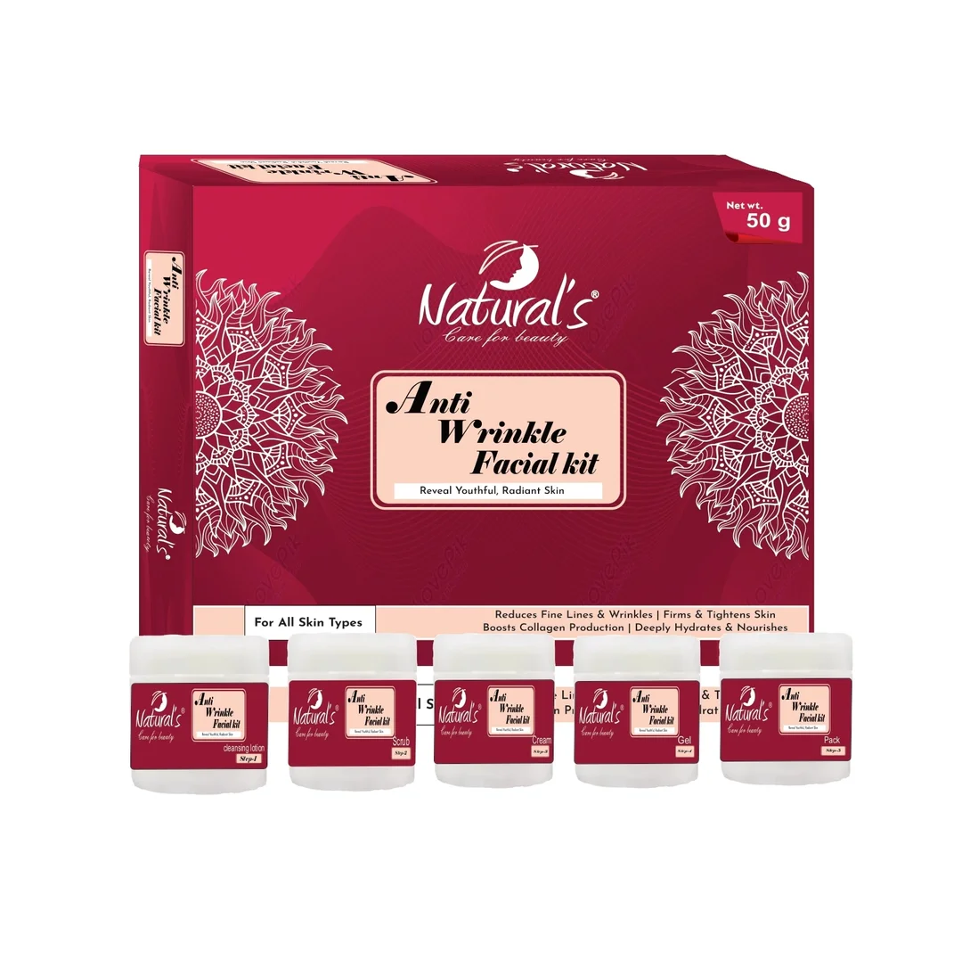 Natural's Care For Beauty Anti-Wrinkle Facial KIt /Reveal Youthful, Radiant Skin For All Skin Types|Pack Of 1 50g image 1