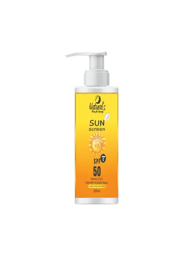 Natural's Care For Beauty Sunscreen Vitamin C & E With SPF-50 (With Glow) 200ml Pack Of 1 thumbnail 0