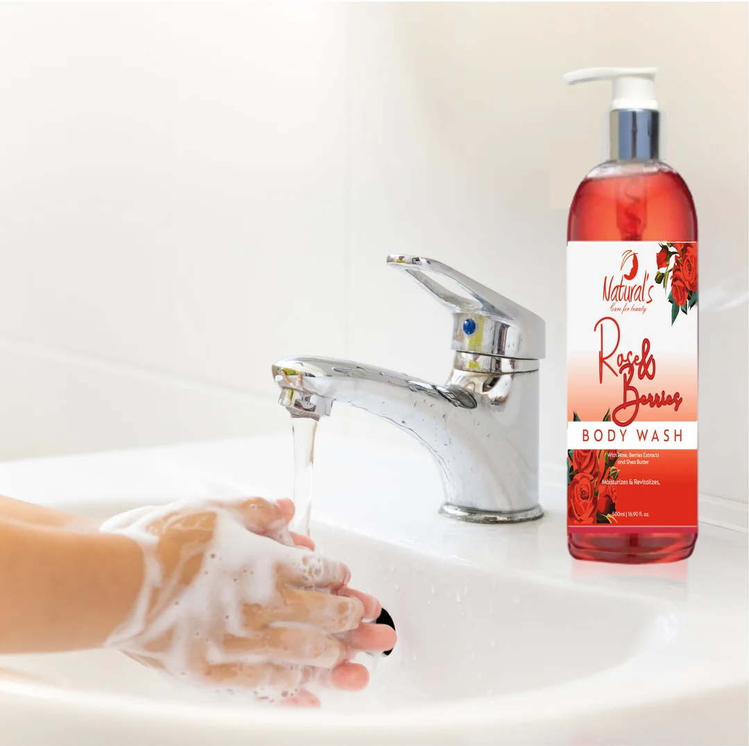 Natural's Care For Beauty Rose & Berries Body Wash 500ml | Hydrating & Nourishing Body Cleanser with Natural Rose |Berry Extracts for Soft| Smooth Skin | Paraben & Sulfate-Free image 2