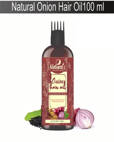 Natural’s Care For Beauty Onion Hair Oil 100ml for Hair Growth, Hair Follicle Nourishment, Breakage Control, Frizz Reduction and Strong Roots thumbnail 1