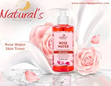 Natural's care for beauty Rose Water|Face Toner 200ml Skin Soothing Rose Toner Mist For Summer Hydrating And Refreshing thumbnail 1