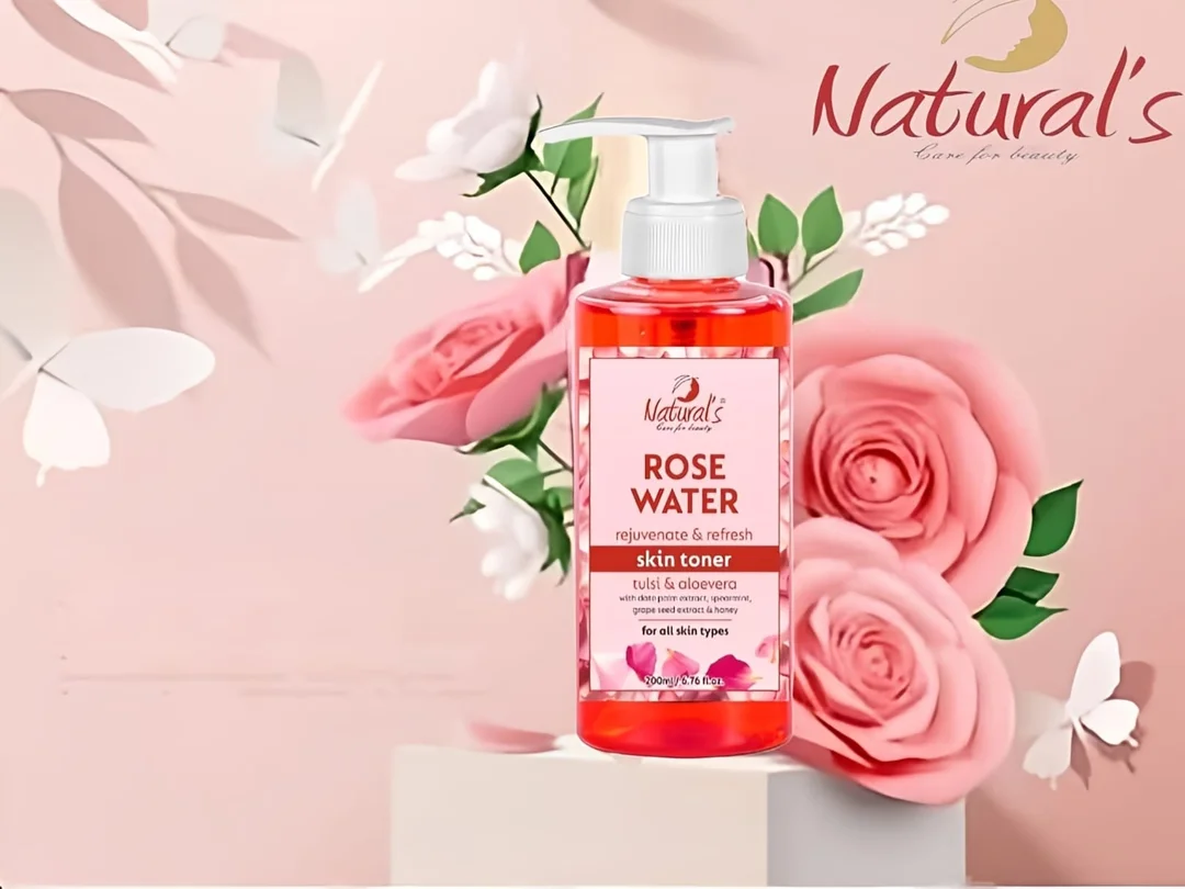 Natural's care for beauty Rose Water|Face Toner 200ml Skin Soothing Rose Toner Mist For Summer Hydrating And Refreshing image 3