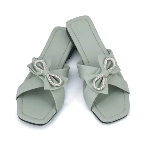 Handmade Pista Green Women Ethnic Flat Sandals Chappal Slip-On Comfortable Daily Wear Casual Party Footwear Traditional Stylish Flats India image 3
