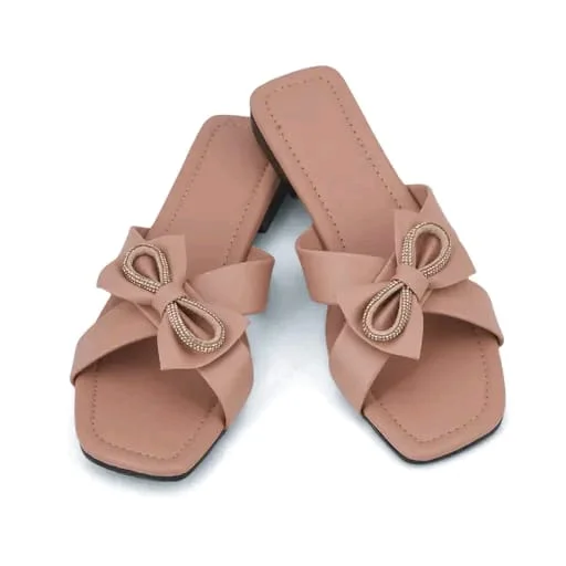 Handmade Pink Ethnic Women Flat Sandals Slip-On Chappal Comfortable Daily Wear Casual Party Traditional Stylish Flats Comfortable Footwear for Indian Women image 1