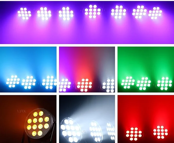 LIGHT 12 LED Mini DJ RGB Multi Color Par Disco/Club Light with Remote, Slim Model, Indoor Lighting System for Home/Diwali/Festival Decorations image 3