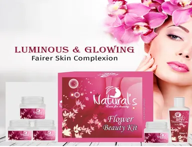 Natural's Care For Beauty Flower Facial Kit for Women, facial kit for soft and glowing skin, All Skin Types, flower facial kit for natural fresh skin - 320g thumbnail 2