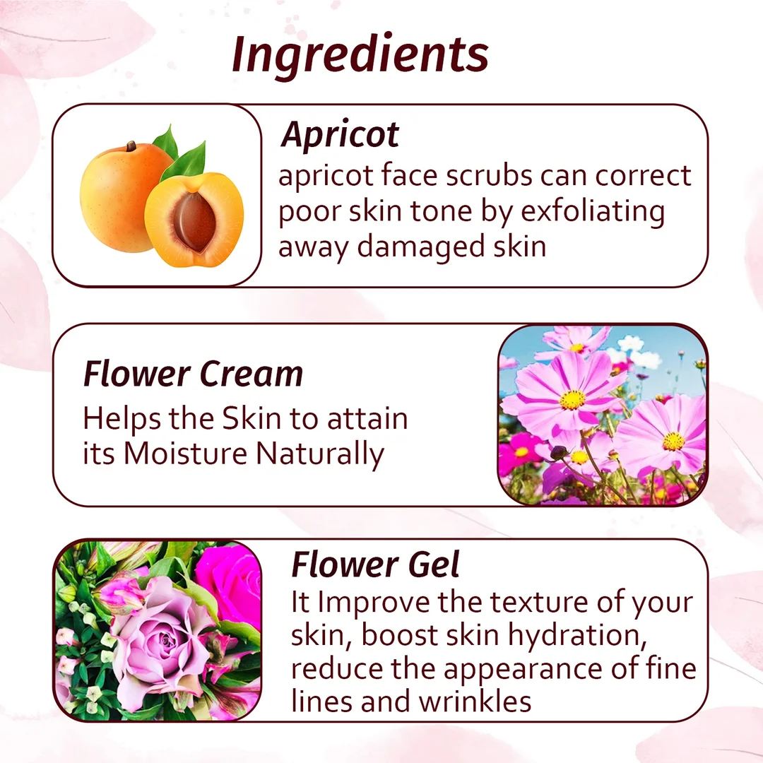 Natural's Care For Beauty Flower Facial Kit for Women, facial kit for soft and glowing skin, All Skin Types, flower facial kit for natural fresh skin - 320g image 6