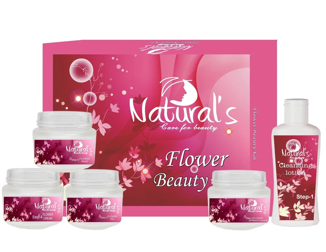 Natural's Care For Beauty Flower Facial Kit for Women, facial kit for soft and glowing skin, All Skin Types, flower facial kit for natural fresh skin - 320g image 1