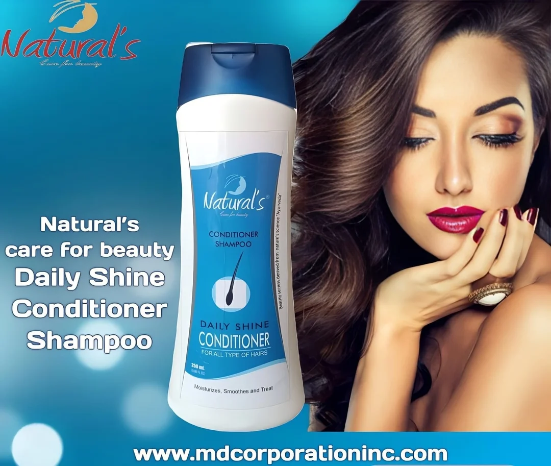 Natural’s Daily Shine Conditioner Shampoo for All Hair Types 250 ML – Natural Hair Cleanser and Conditioner Combo for Soft, Smooth, Shiny Hair Daily Use with Amla Shikakai & Herbal Extracts image 1